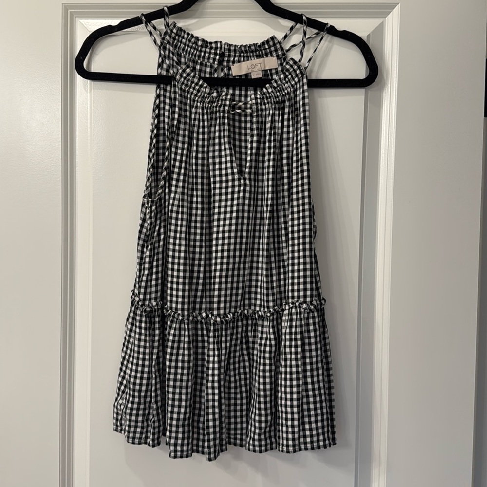 Loft checker tank top size medium